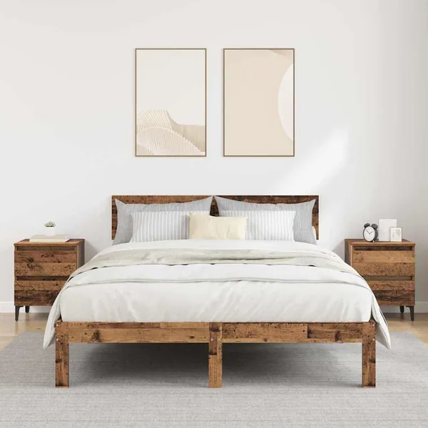 Cabinet de chevet 2 pcs Bois ancien 40 x 35 x 50 cm