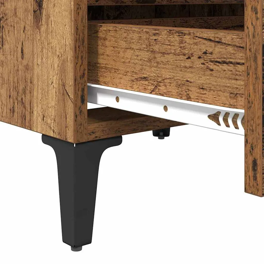 Cabinet de chevet 2 pcs Bois ancien 40 x 35 x 50 cm - 9
