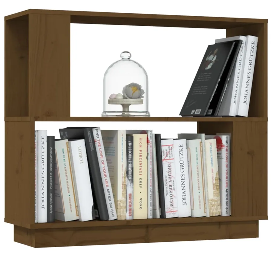 Bibliothèque/Cloison Marron miel 80x25x70 cm Bois massif - 4