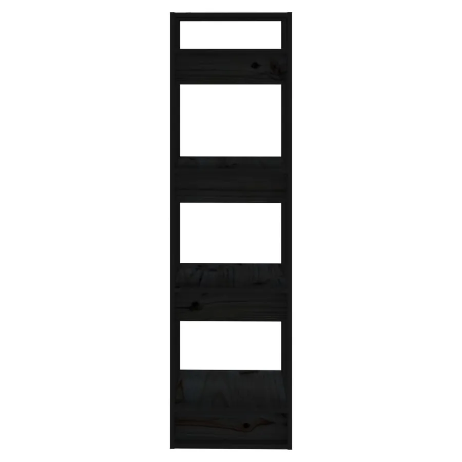 Bibliothèque/Séparateur de pièce Noir 41x35x125 cm Pin massif - 4