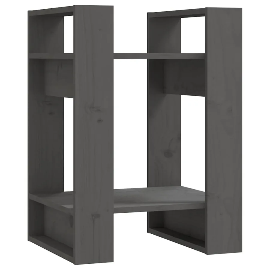 Bibliothèque/Séparateur de pièce Gris 41x35x57 cm Pin solide - 2