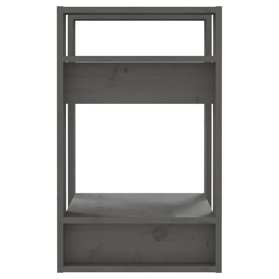 Bibliothèque/Séparateur de pièce Gris 41x35x57 cm Pin solide - 4