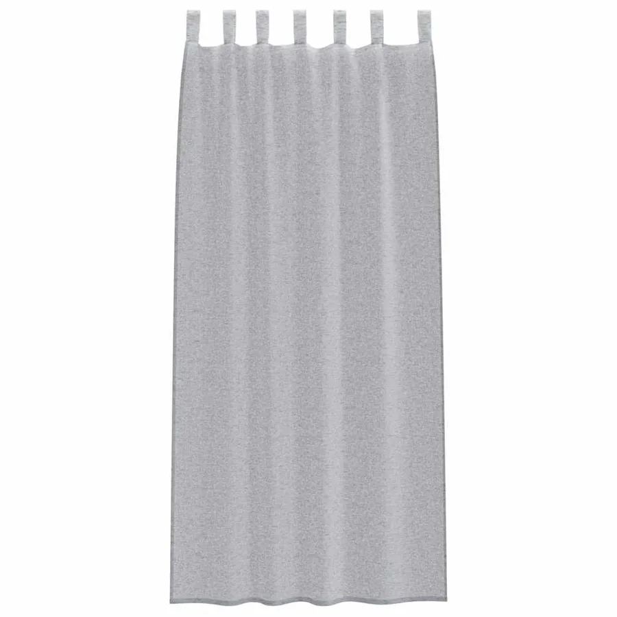 Rideau en Voile 2 pcs Gris foncé 260 x 140 cm Polyester - 4