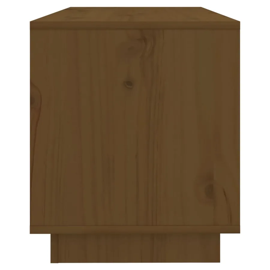 Meuble TV Marron miel 74x34x40 cm Bois de pin massif - 5