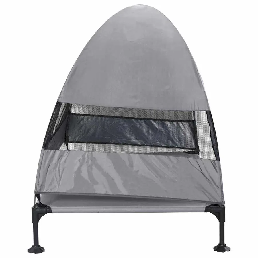 Lit surélevé pour chien Gris clair 127 x 81 x 108 cm - 5