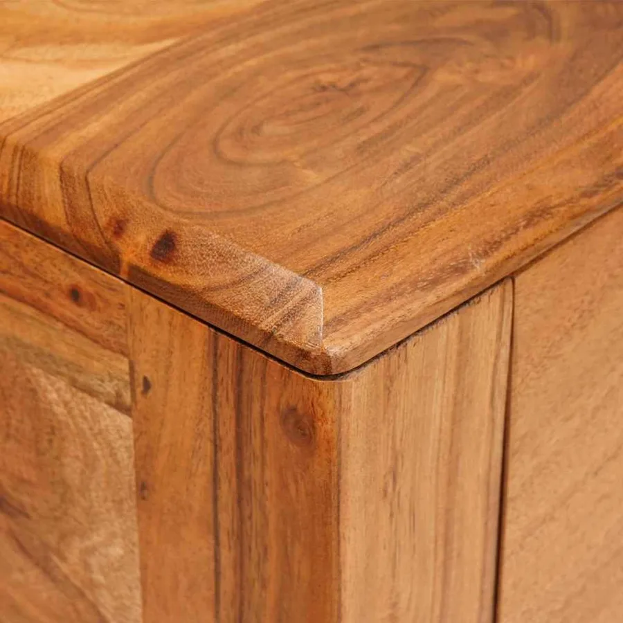 Table console Marron 110 x 30 x 80 cm Bois d'Acacia Massif - 8