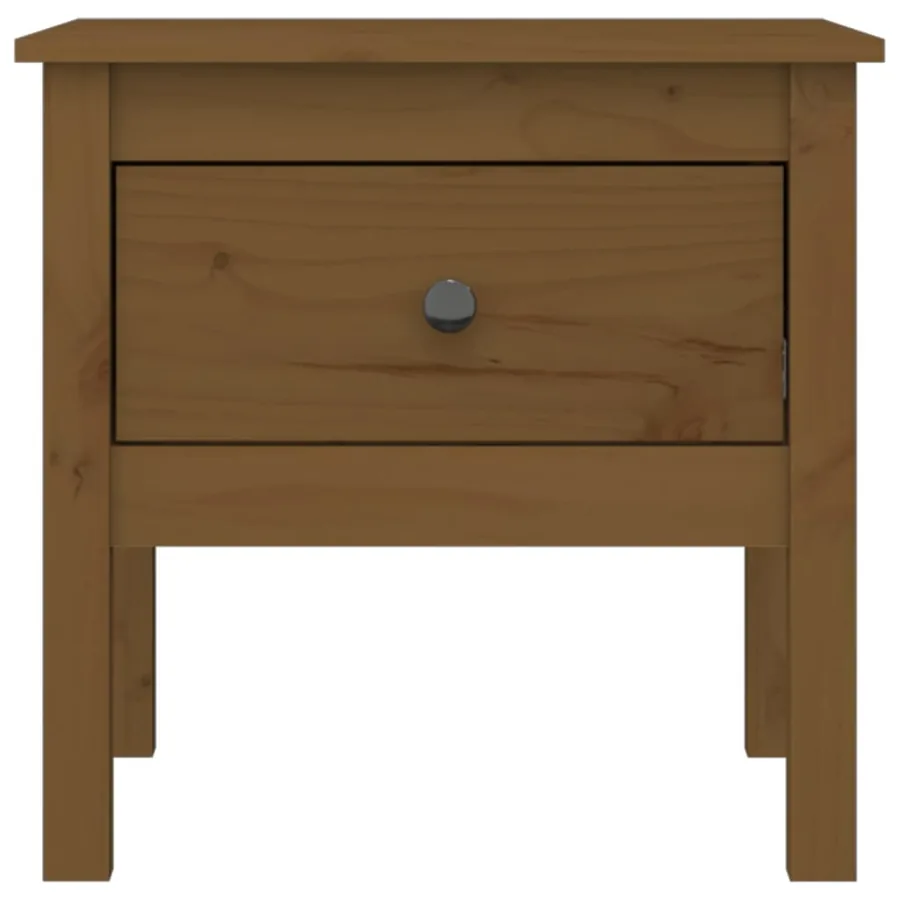 Table d'appoint Marron miel 50x50x49 cm Bois massif de pin - 6
