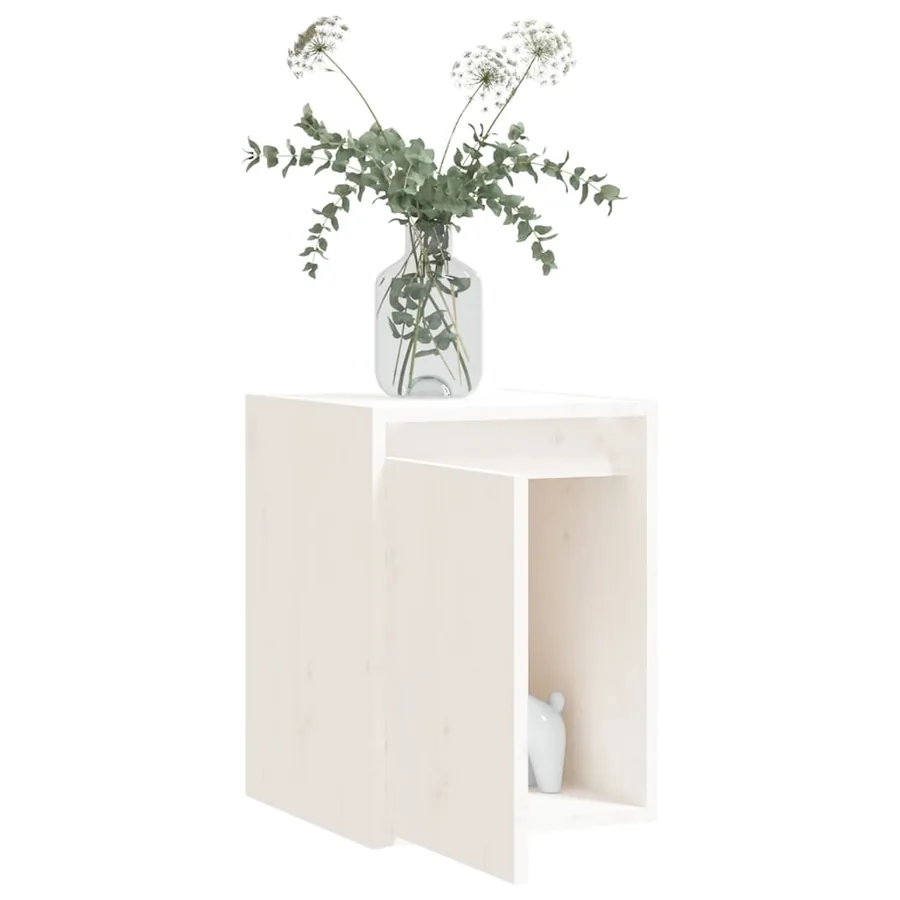 Armoire murale Blanc 30x30x40 cm Bois de pin massif - 7