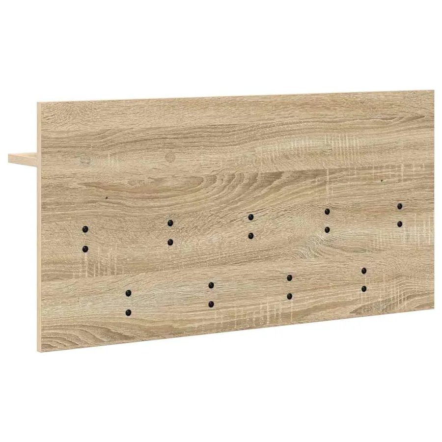 Porte-manteau mural avec étagère Chêne Sonoma 80 x 40 x 12 cm - 7