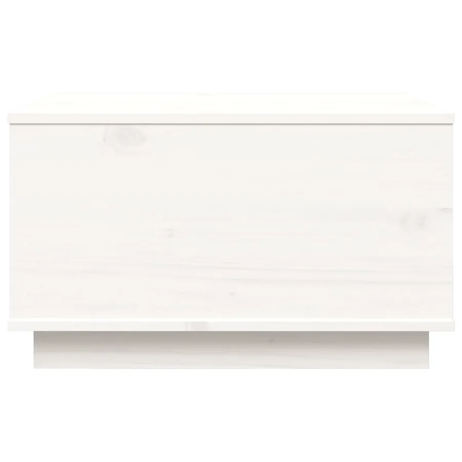 Table basse Blanc 60x50x35 cm Bois massif de pin - 6