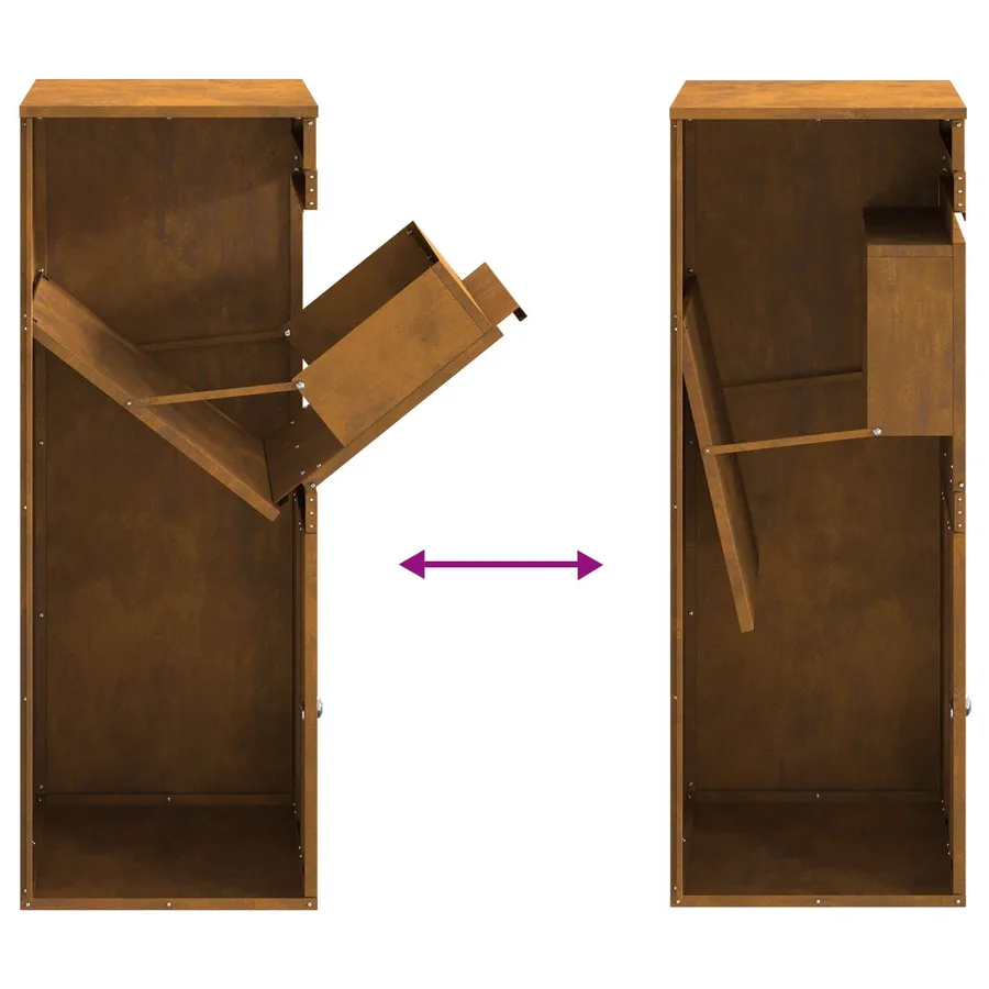 Boîte de dépôt de colis Rouillé 47,5 x 38 x 59 cm Acier patiné - 11