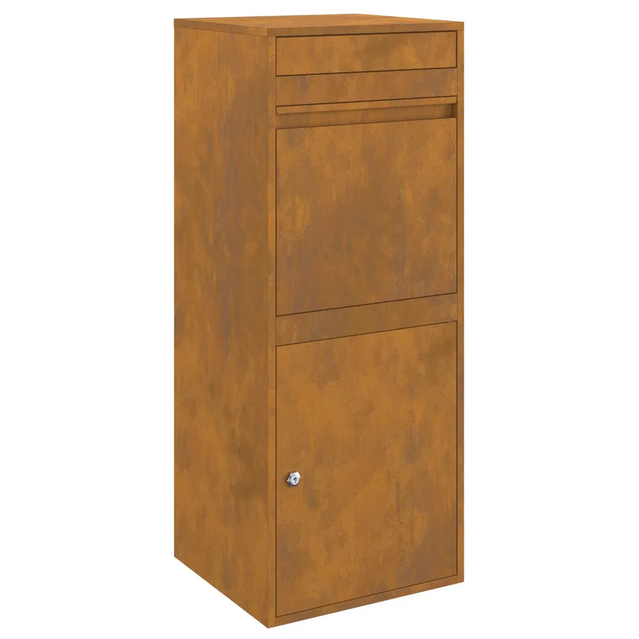 Boîte de dépôt de colis Rouillé 47,5 x 38 x 59 cm Acier patiné - 2