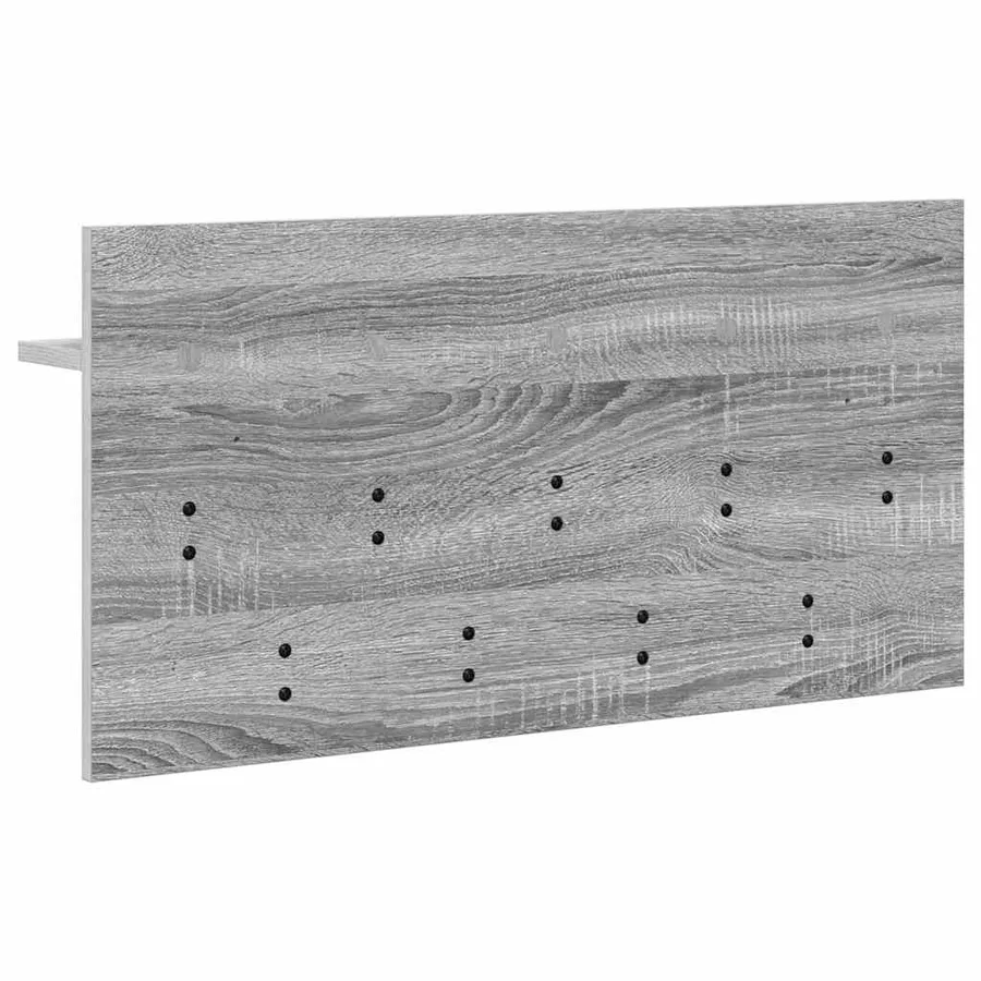 Porte-manteau mural avec étagère Gris Sonoma 80 x 40 x 12 cm - 7