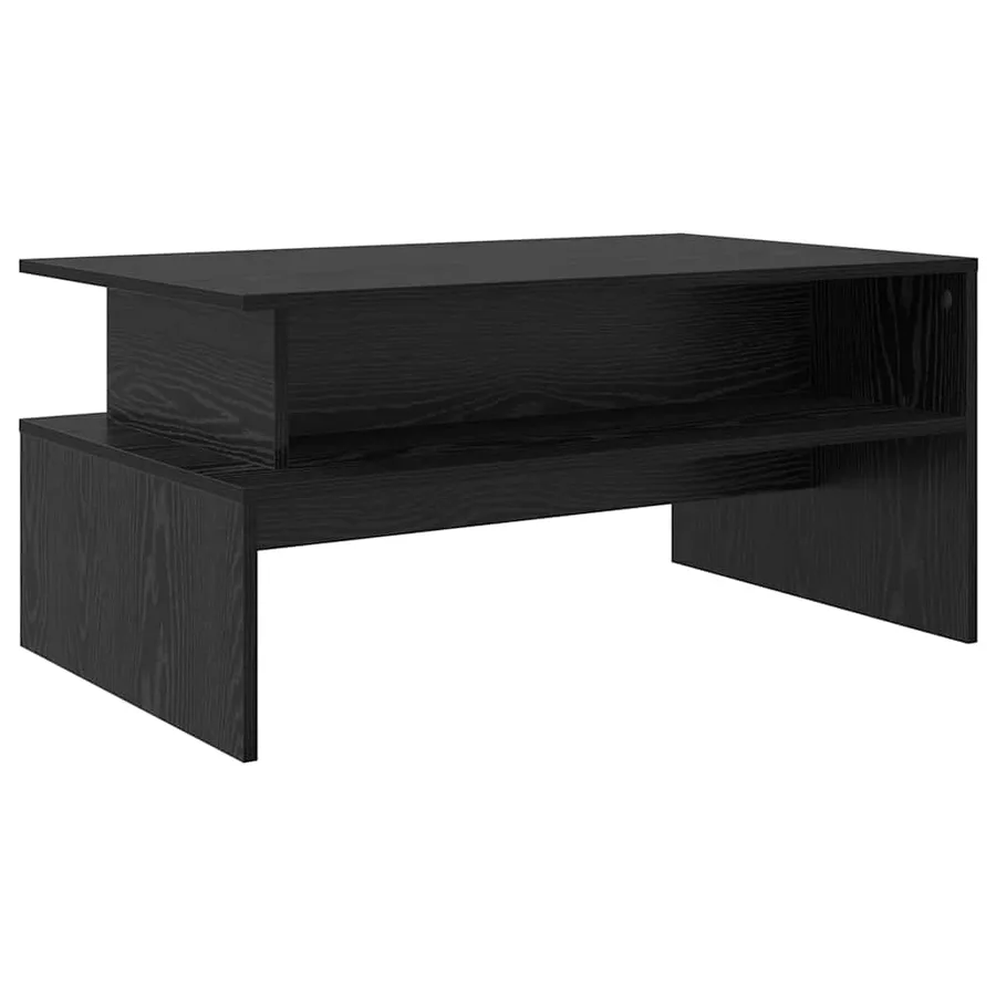 Table basse Chêne noir 90 x 55 x 42,5 cm Bois d'ingénierie - 2