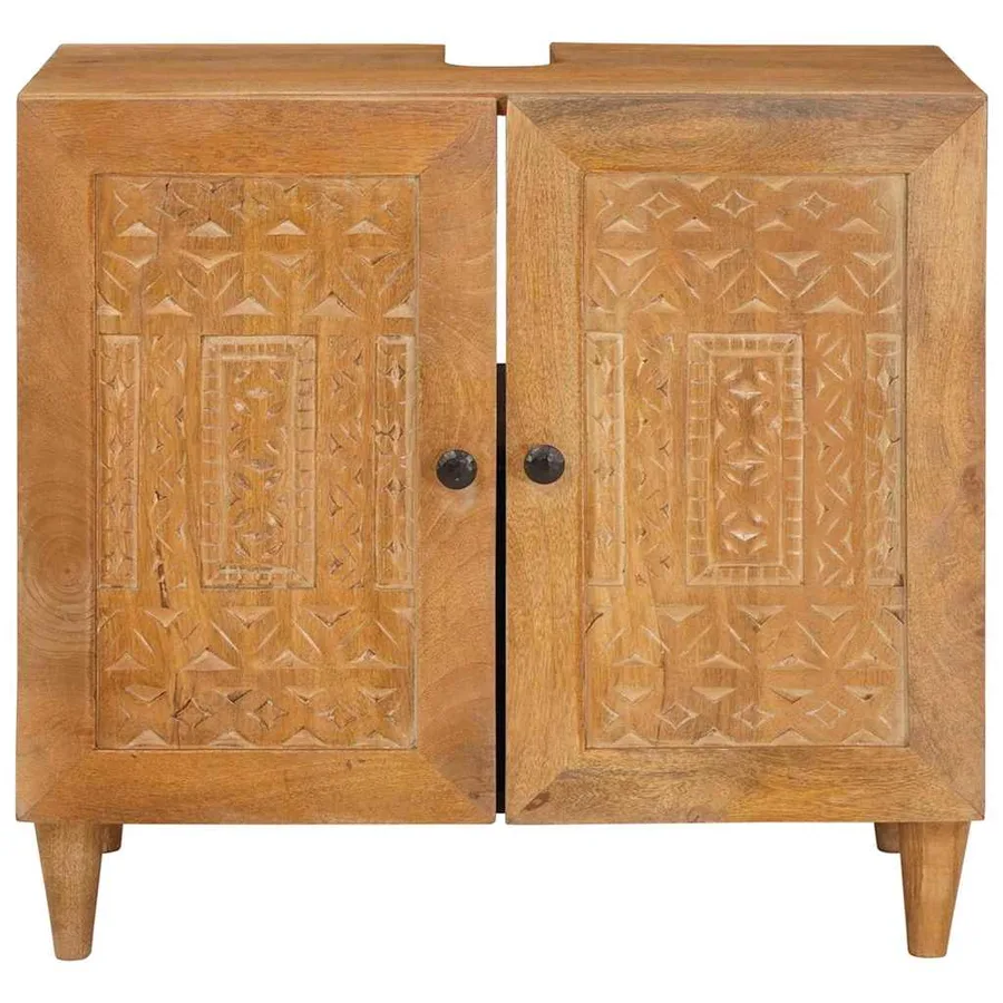 Cabinet de salle de bain Marron Clair 62 x 33 x 58 cm - 3