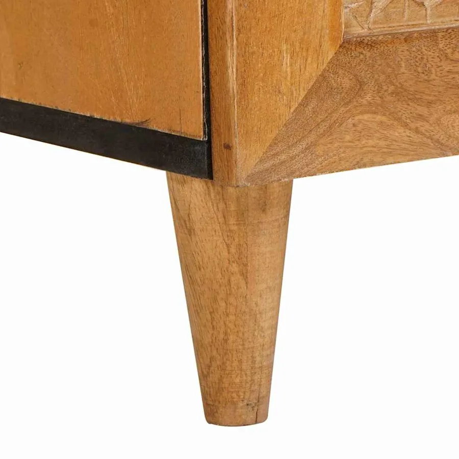 Table de chevet Marron Clair 50 x 33 x 62 cm Bois d'ingénierie - 8