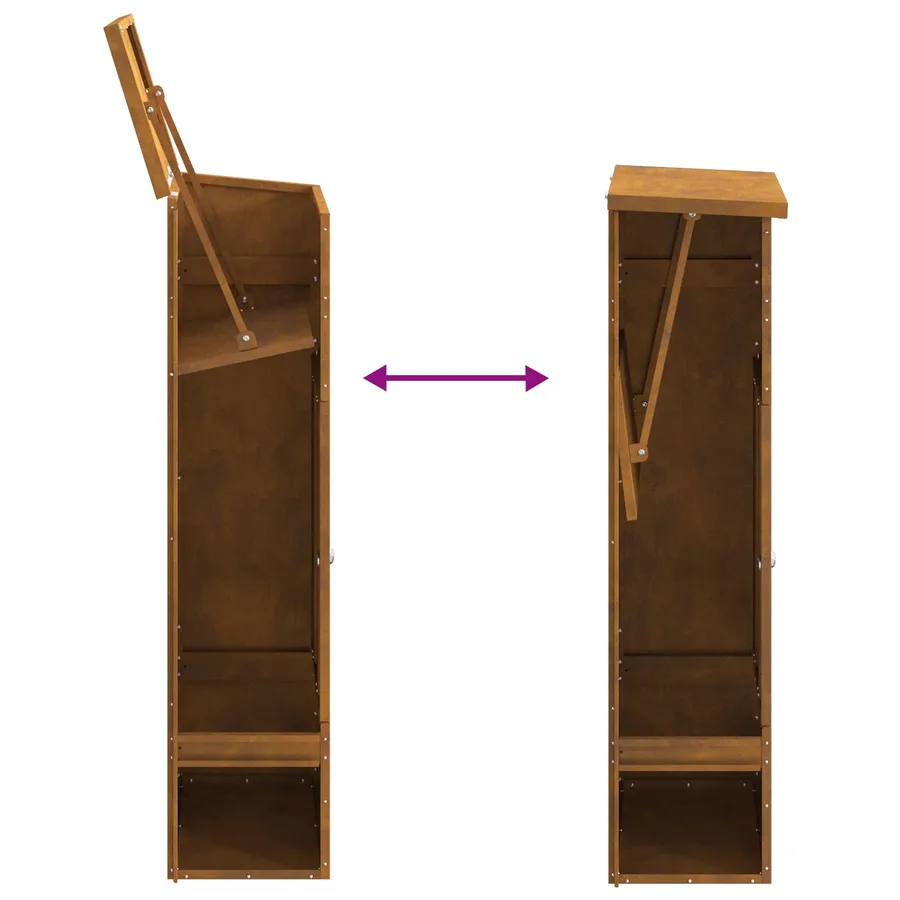 Boîte de dépôt de colis avec porte Rouillé 44,5 x 29 x 110,5 cm - 12