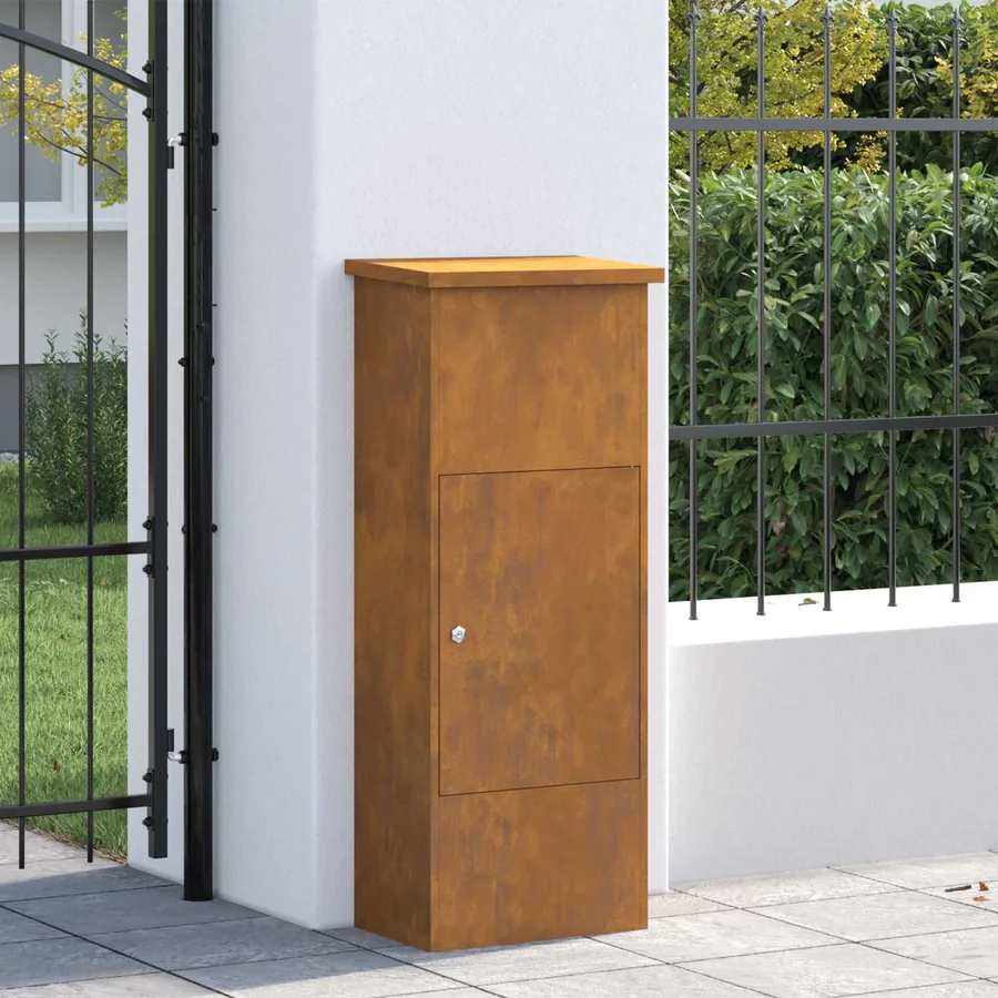 Boîte de dépôt de colis avec porte Rouillé 44,5 x 29 x 110,5 cm - 3