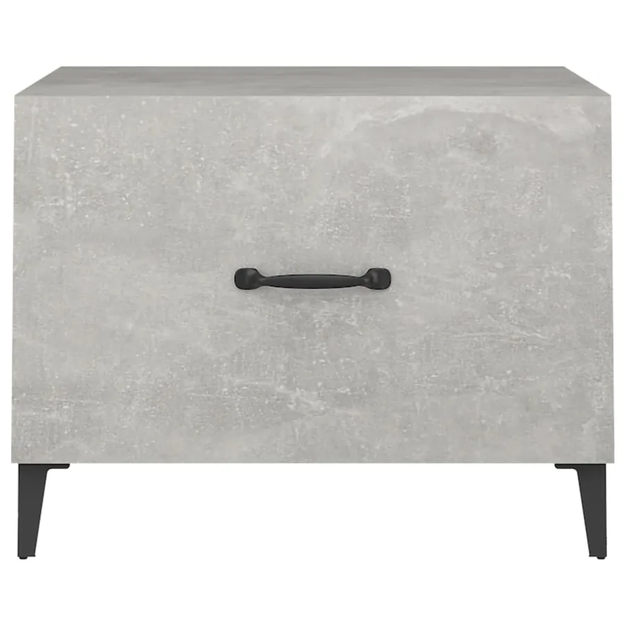 Tables basses avec pieds en métal 2 pcs Gris béton 50x50x40 cm - 7