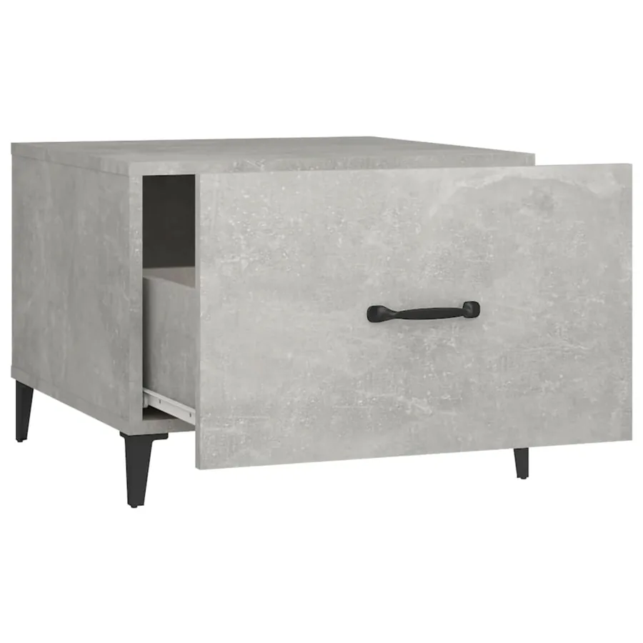 Tables basses avec pieds en métal 2 pcs Gris béton 50x50x40 cm - 9