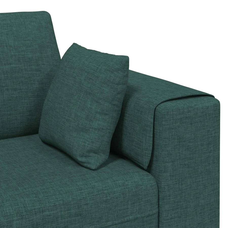 Canapé avec coussin 3 pcs Vert foncé tissu - 7