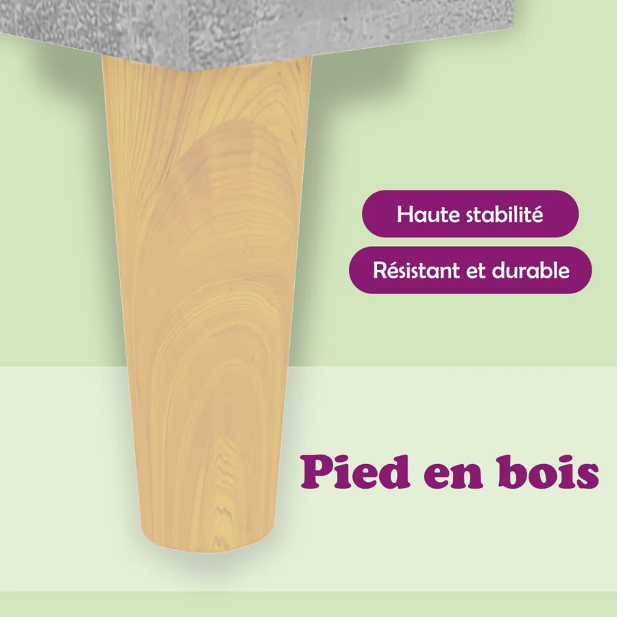 Table basse Gris béton 50x50x40 cm Bois d'ingénierie - 10