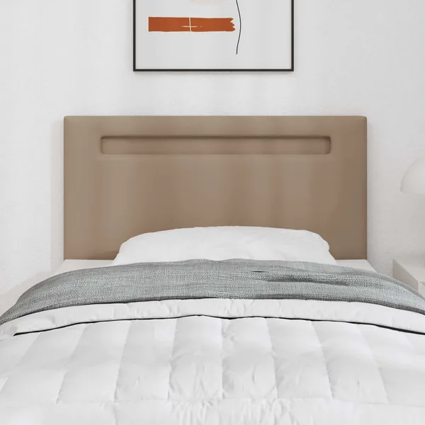 Tête de lit LED Cappuccino 100 cm Cuir synthétique