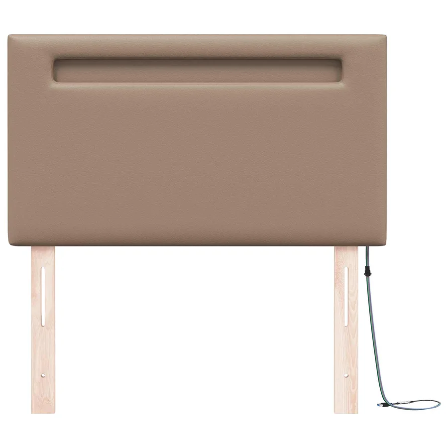 Tête de lit LED Cappuccino 100 cm Cuir synthétique - 5
