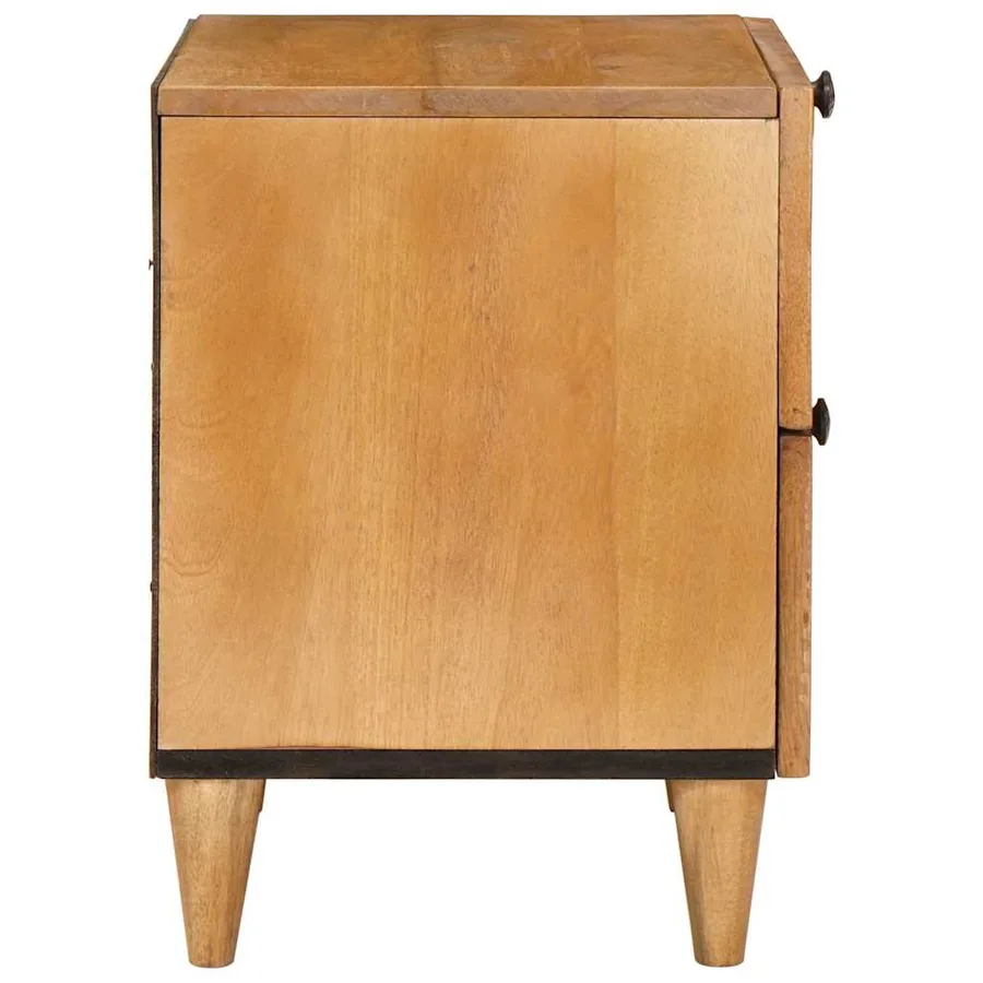 Table de chevet Marron Clair 40 x 33 x 46 cm Bois d'ingénierie - 8