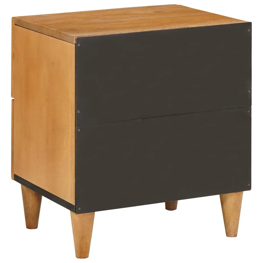 Table de chevet Marron Clair 40 x 33 x 46 cm Bois d'ingénierie - 9