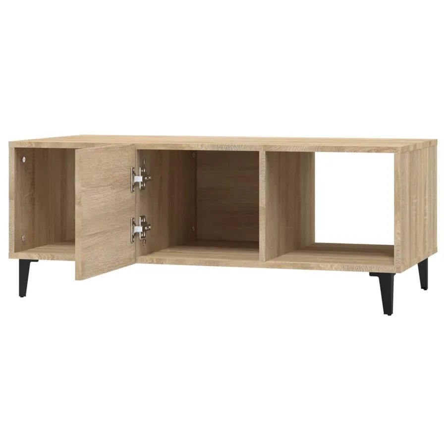 Table basse Chêne sonoma 102x50x40 cm Bois d'ingénierie - 6