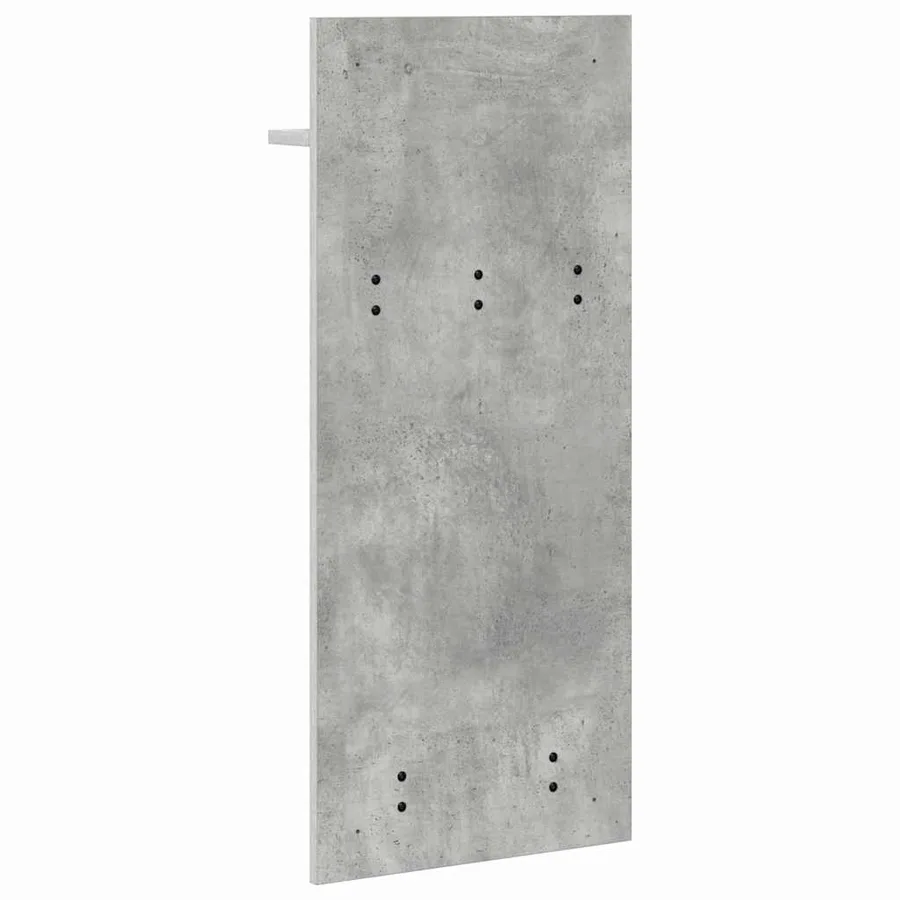 Porte-manteau mural avec étagère Gris béton 40 x 10 x 90 cm - 7