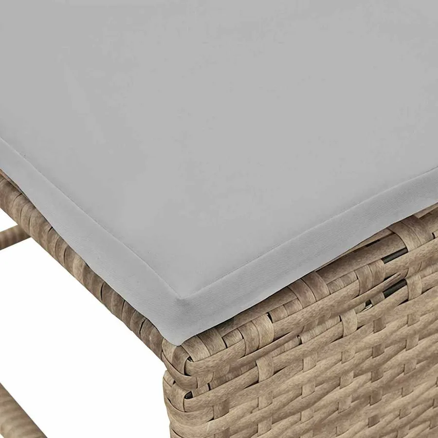 Ensemble de canapé de jardin 6 pcs Beige et Gris clair - 8