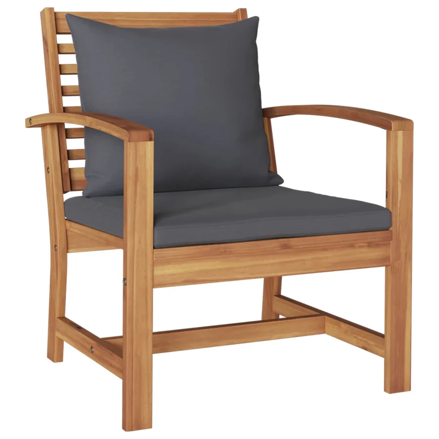 Ensemble de canapé de jardin 5 pcs Naturel Bois de teck massif - 7