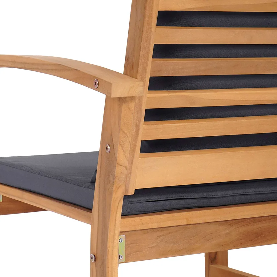 Ensemble de canapé de jardin 5 pcs Naturel Bois de teck massif - 8