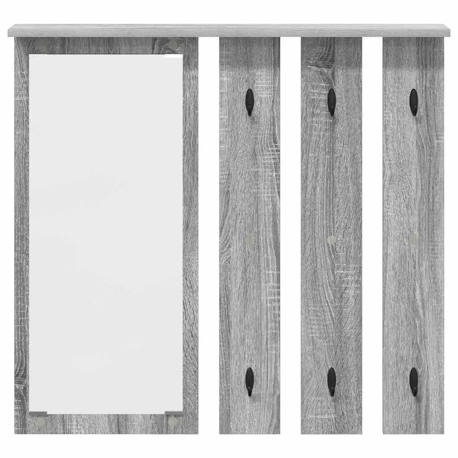 Porte-manteau mural avec étagère Sonoma gris 84 x 10 x 80 cm - 5