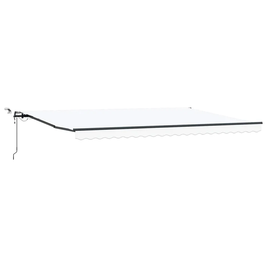 Auvent rétractable Blanc 500 × 350 cm Polyester - 2
