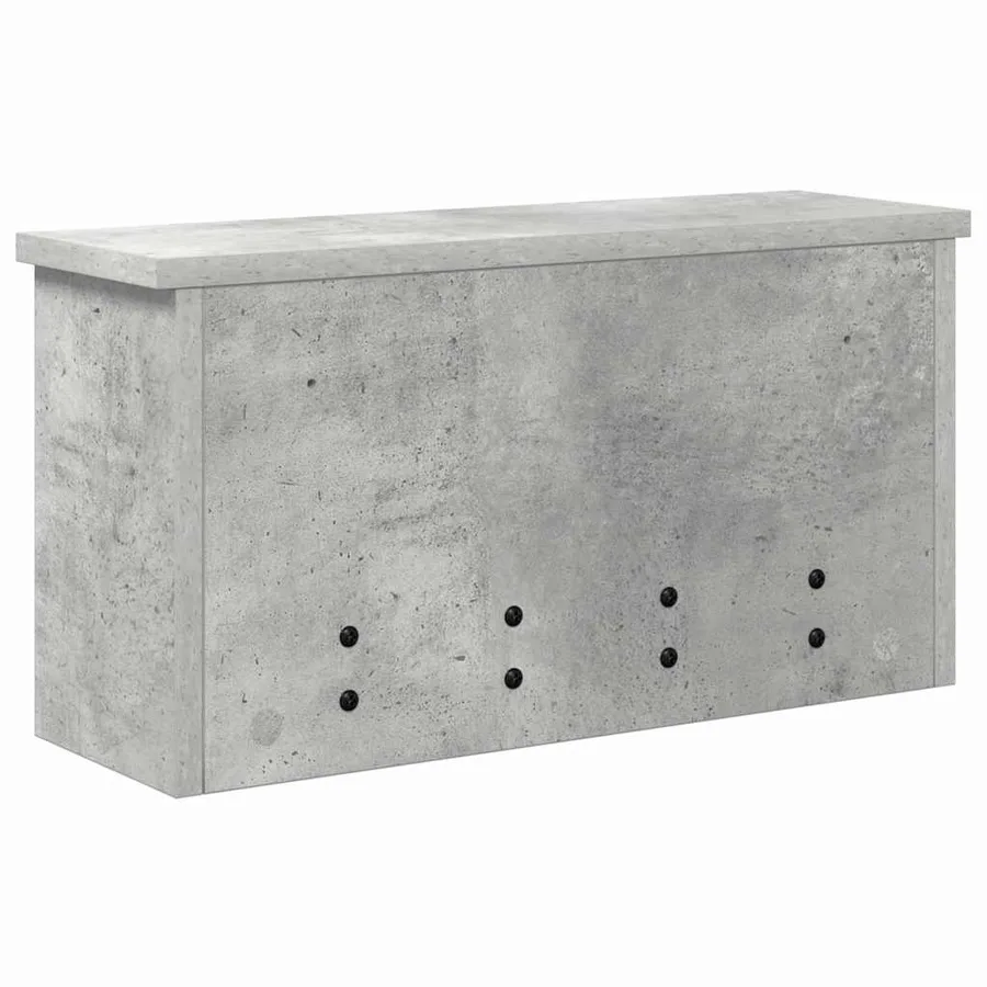 Porte-manteau mural avec étagère Gris béton 50 x 16 x 26 cm - 7