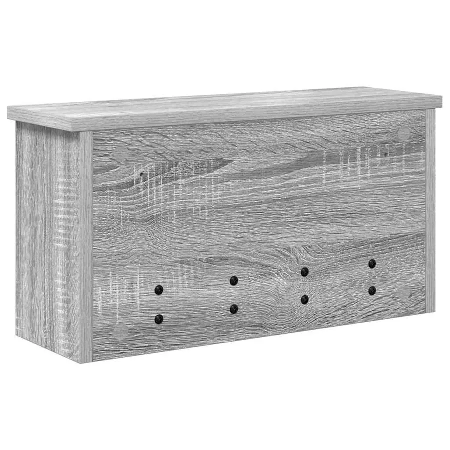Porte-manteau mural avec étagère Gris Sonoma 50 x 16 x 26 cm - 7