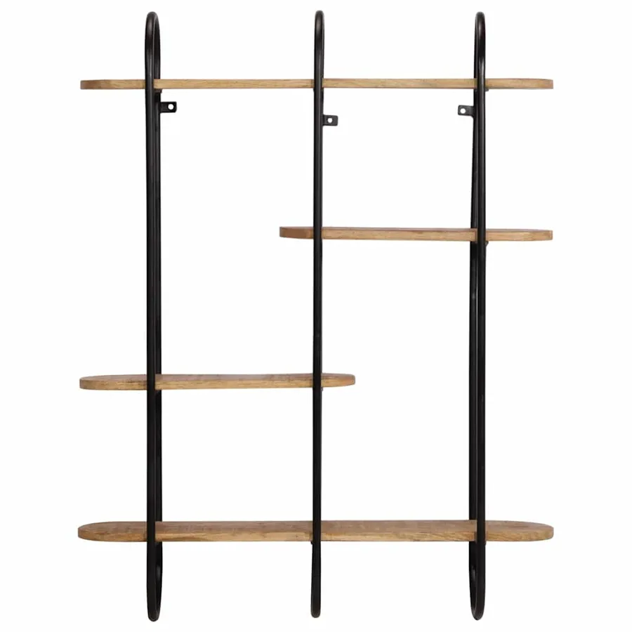 Étagère murale 90 x 20 x 116,5 cm en bois massif brut de manguier - 2