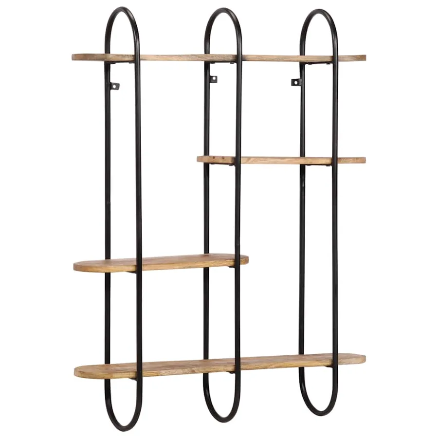 Étagère murale 90 x 20 x 116,5 cm en bois massif brut de manguier - 3