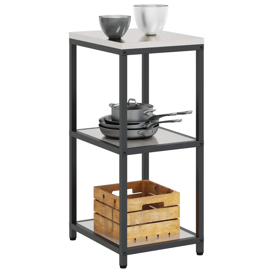 Rangement de cuisine HATTEM Argenté 40 x 50 x 92 cm Acier - 3