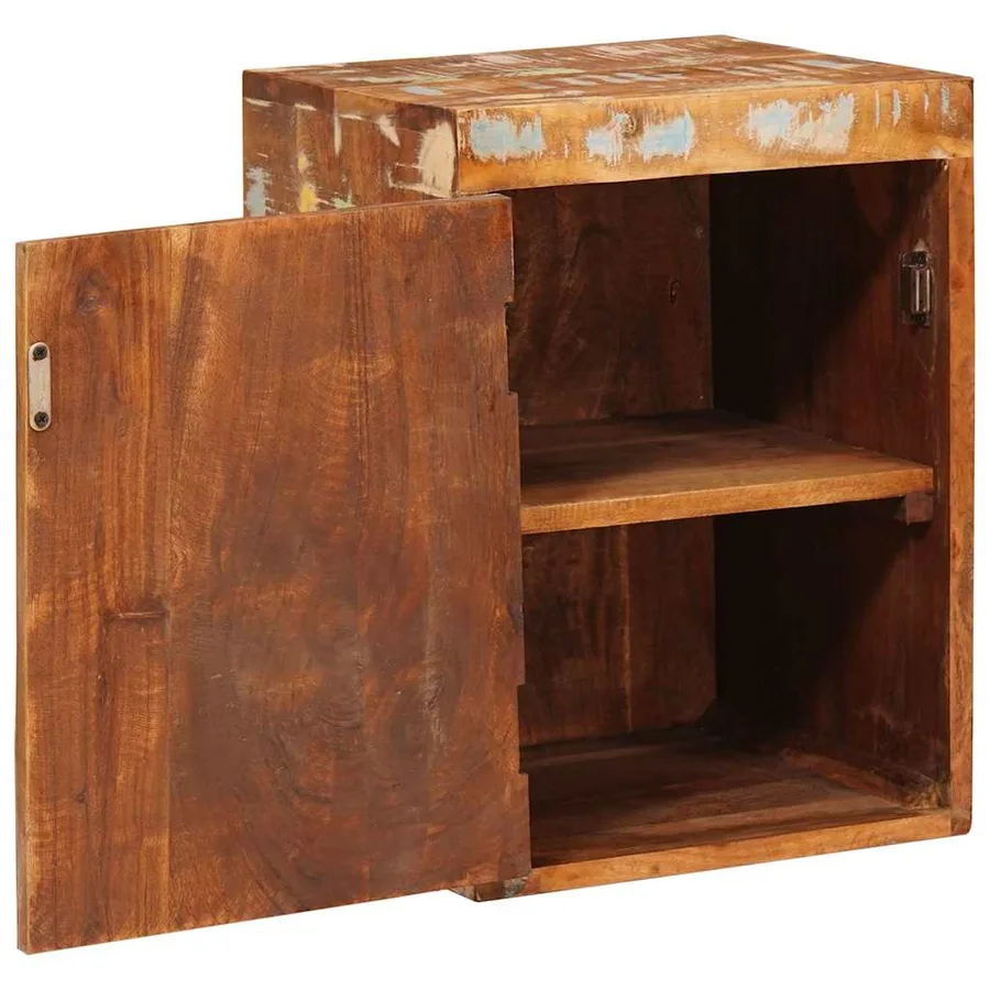 Table de chevet Marron Bois massif de récupération - 3