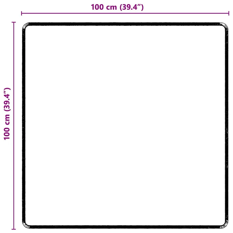 Tapis Couloir Noir 100 x 100 cm - 8