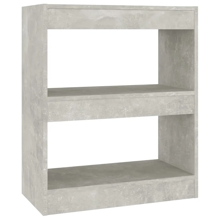Bibliothèque/Séparateur de pièce Gris béton 60x30x72 cm - 2