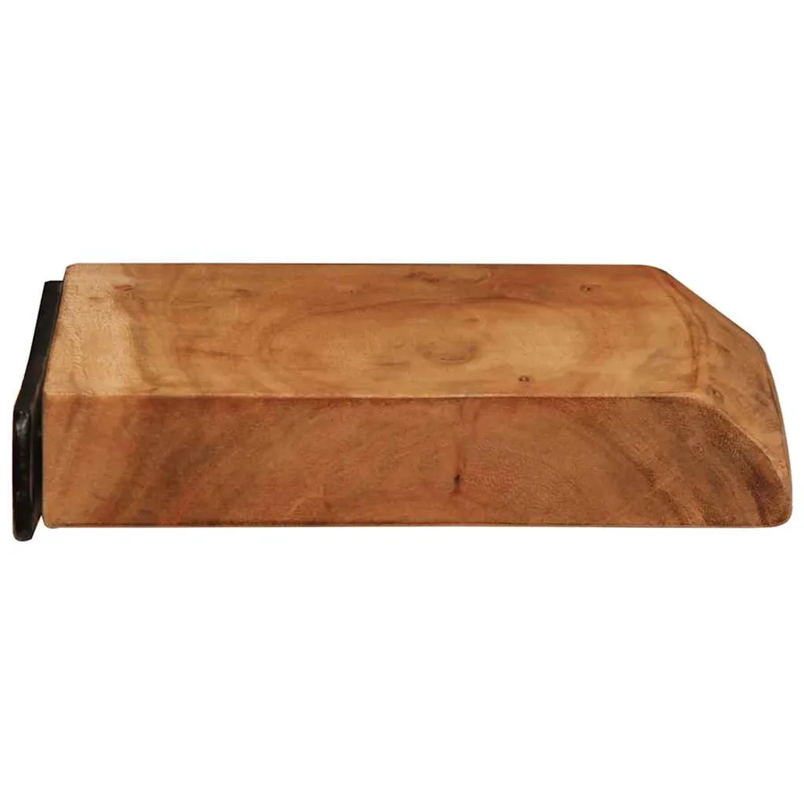 Étagères murales 2 pcs 30x20x3,5 cm bois massif d'acacia - 4