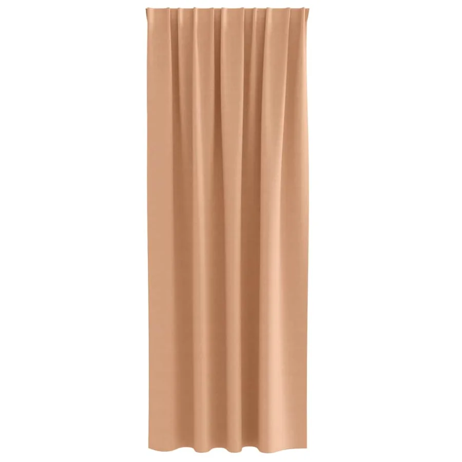 Rideaux occultants avec anneaux 2 pcs Marron Clair 245 x 140 cm - 4