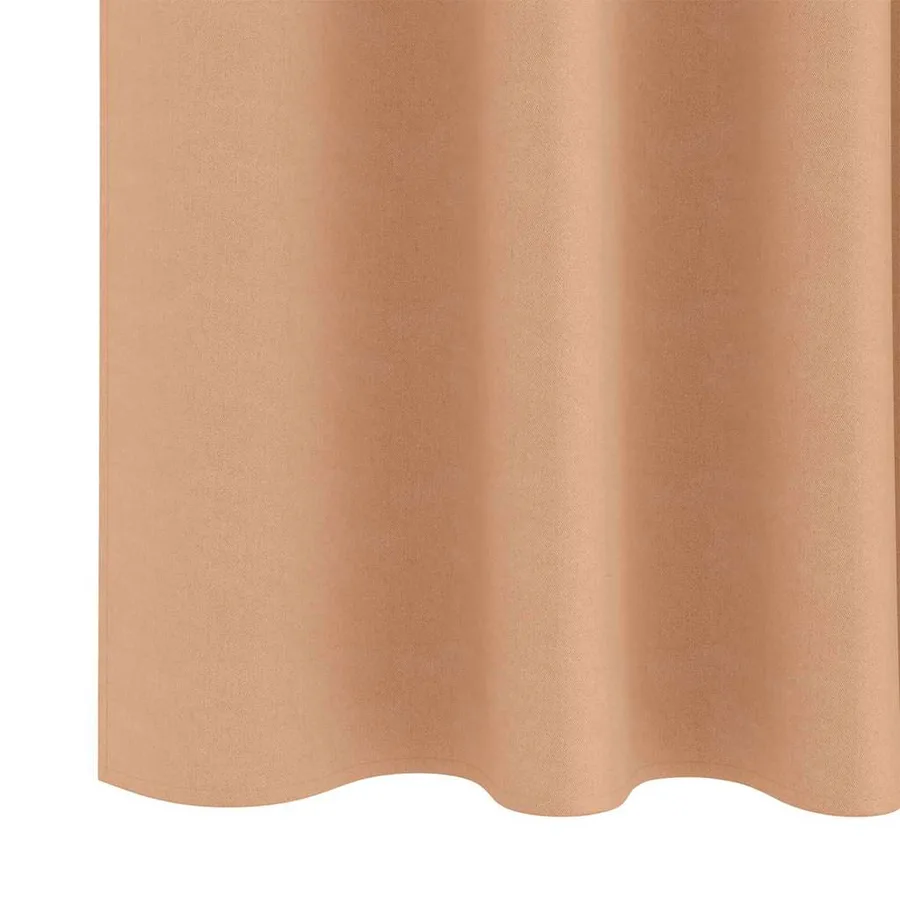 Rideaux occultants avec anneaux 2 pcs Marron Clair 245 x 140 cm - 6