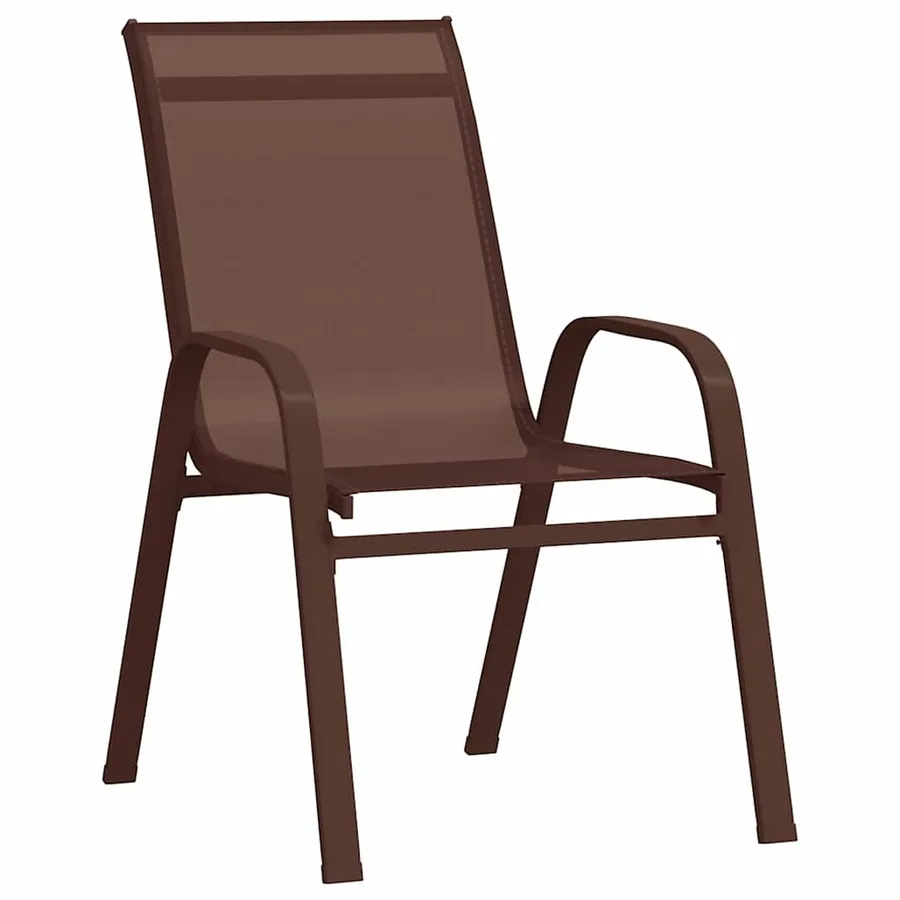Ensemble de salle à manger pour jardin 5 pcs Marron et Noir - 6