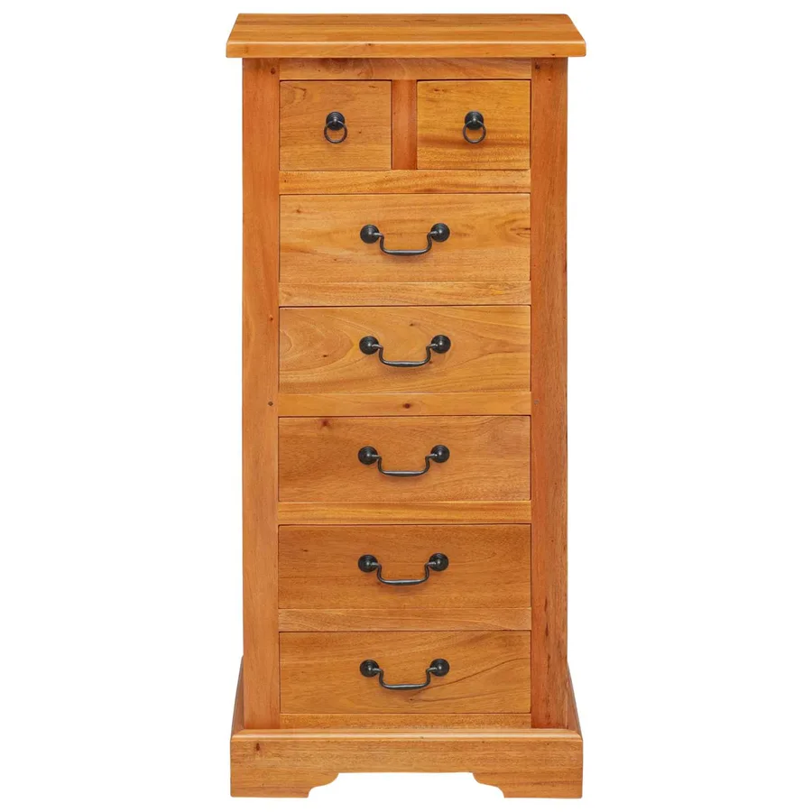 Commode Naturel 45 x 35 x 100,5 cm Bois de Mahogany Massif - 5